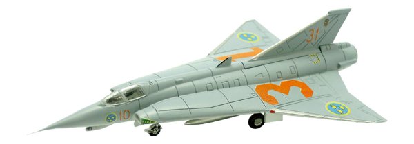 画像1: エフトイズ 1/144戦闘機 70年代ジェット機コレクション 03 ドラケン J35 b.J35J スウェーデン空軍 F10航空団 外箱なし (1)