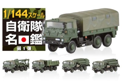 画像2: アオシマ 自衛隊名鑑 第1弾 1/144 73式大型トラック編 3トン半航空用燃料タンク車