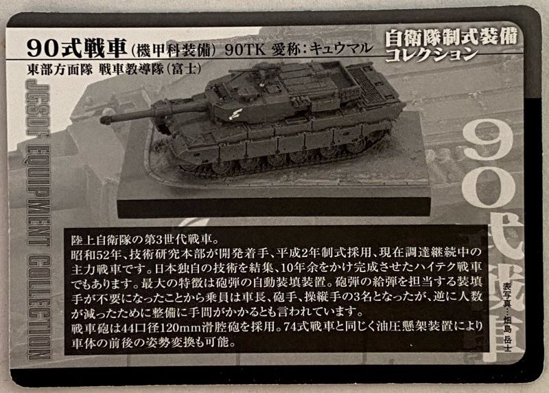 ザッカ 1/144 自衛隊制式装備コレクションVol.1 90式戦車（機甲科装備