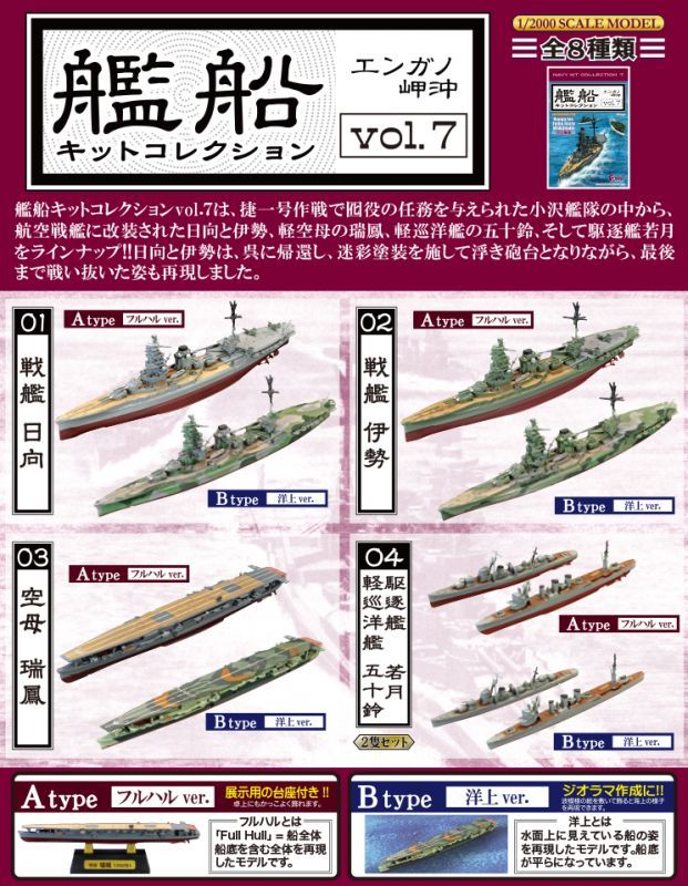 エフトイズ 1/2000 艦船キットコレクション vol.7 エンガノ岬沖 03 