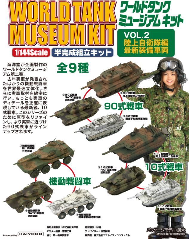 海洋堂 1/144 ワールドタンクミュージアム キットVOL.2 陸上自衛隊編最新装備車両 7 機動戦闘車 陸上自衛隊二色迷彩 戦車・装輪車・装軌車等